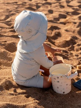 T-Shirt Mare Maniche Tre Quarti UV50+ - Blue Stripes Bear - 4