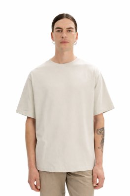 T-Shirt Uomo Oversize in Cotone Bio Bhajan - Betulla - 1