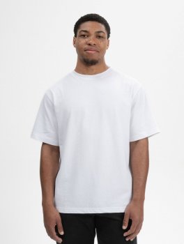 T-Shirt Uomo Relax Fit in Cotone Bio Pravin - Bianco - 4