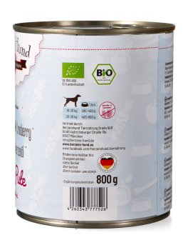 Tacchino Bio con Carote e Mirtillo Rosso Senza Cereali per Cani - 2