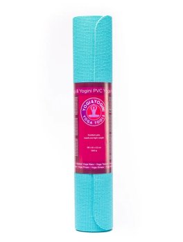 Tappetino Yoga Antiscivolo in PVC - Yogi & Yogini Turchese - 2