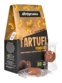 Tartufi Fondenti agli Anacardi Bio - Praline Artigianali al Cioccolato Fondente - 2