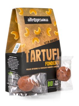 Tartufi Fondenti agli Anacardi Bio - Praline Artigianali al Cioccolato Fondente - 1