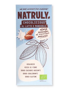 Tavoletta di Cioccolato al Latte e Mandorle Bio - Chocolicious - 1