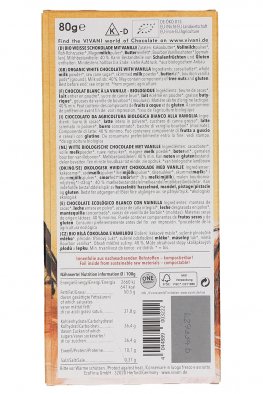 Tavoletta di Cioccolato Bianco alla Vaniglia Bio - 2