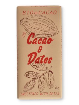 Tavoletta di Cioccolato Fondente con Cacao Biologico e Datteri - 1