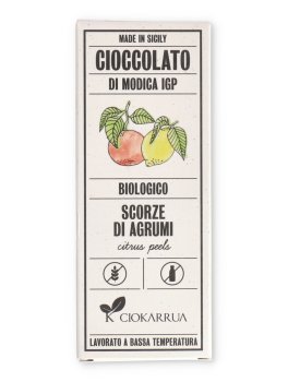 Tavoletta di Cioccolato Fondente di Modica IGP Biologico - Agrumato - 2