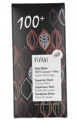 Tavoletta di Cioccolato Fondente Extra 100% con Fave di Cacao - 1