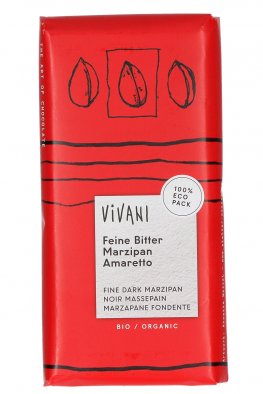 Tavoletta di Cioccolato Fondente Ripieno di Marzapane e Amaretto