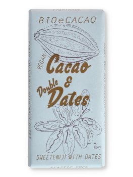 Tavoletta di Cioccolato Vegan con Cacao Biologico "Double Dates" - 1