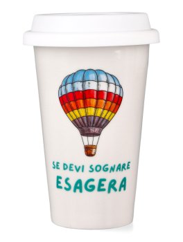 Tazza Americana in Ceramica "Soorprendimi" - Mongolfiera - 1