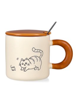Tazza in Ceramica con Coperchio e Cucchiaino in Acciaio - Handy Mug: I Just Want a.... - 2