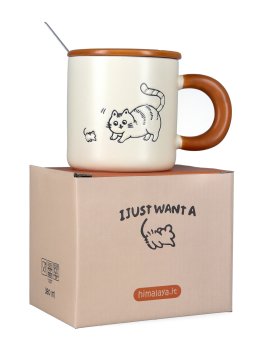 Tazza in Ceramica con Coperchio e Cucchiaino in Acciaio - I Just Want a....Mouse - 2