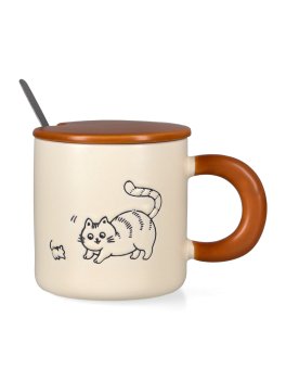 Tazza in Ceramica con Coperchio e Cucchiaino in Acciaio - I Just Want a....Mouse - 1