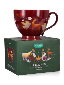 Tazza in Ceramica con Manico "Wilden Teas" - Bordeaux Cervo - 3