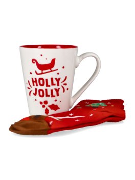 Tazza in Ceramica e Calzini Natalizi - Holly Jolly Christmas Box - 2