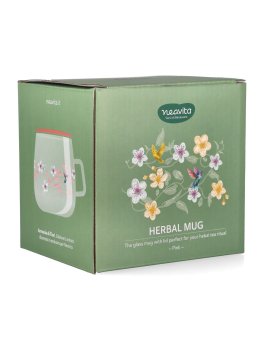 Tazza in Vetro "Armonia dei Fiori" con Coperchio in Ceramica - 3