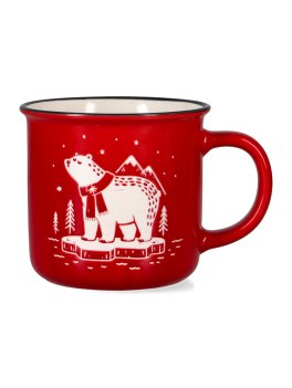Tazza Natalizia in Ceramica con Casetta "Warm Wishes Mug" - Snowy Bear - 2