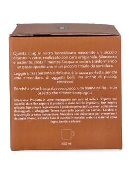 Tazza Vetro in Vetro Borosilicato Orsetto - Miele - 3