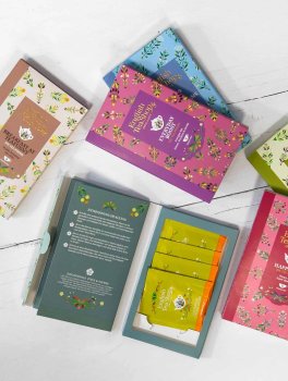 Tea Library Book - Mini Cofanetto con 8 Bustine di Tè Biologico - Sips of Caffeine Free Bliss - 4
