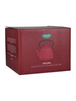 Teiera in Ghisa con Decori Oro "Sakura" Fucsia - 4