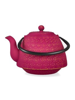 Teiera in Ghisa con Decori Oro "Sakura" Fucsia - 3