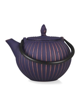 Teiera in Ghisa per Tisane in Foglia Nago - Viola - 3