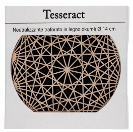 Tesseract Neutralizzante - Traforato in Legno Okumè - 14 cm - 2