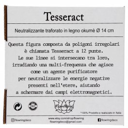 Tesseract Neutralizzante - Traforato in Legno Okumè - 14 cm - 3