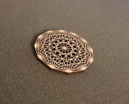 Tesseract Neutralizzante - Traforato in Legno Okumè - 14 cm - 4
