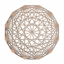 Tesseract Neutralizzante - Traforato in Legno Okumè - 14 cm - 1
