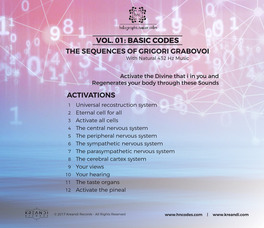The Sequences of Grigori Grabovoi 432 Hz - Volume 1 - Basic Codes — CD - 2