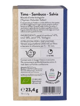 Tisana Timo Sambuco Salvia Biologica  - 3