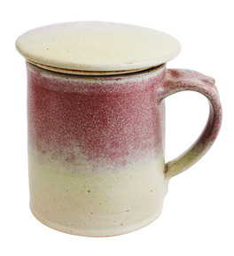 Tisaniera in Gres con Infusore - Bianco Rossa