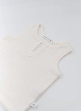 Top Smanicato Muslin Bimbo - Bianco - 2