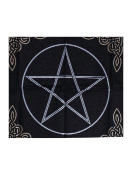 Tovaglia da Altare Esoterica con Frange - Pentagon - 2