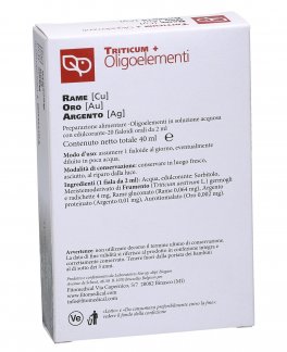 Triticum + Oligoelementi - Rame Oro Argento - 20 Fiale Bevibili Da 2ml - 2