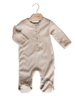 Tutina Apertura Davanti con Piedini - Cammello - 1