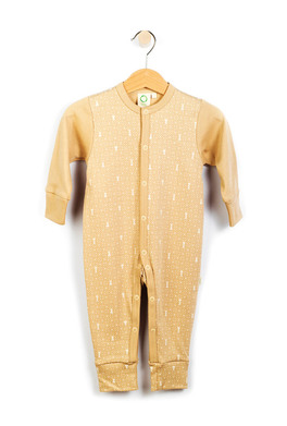 Tutina in Cotone - Marrone, St. Ecru - senza piedini - Taglia 62