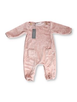 Tutina Intera in Velluto - Rosa Cipria - 1