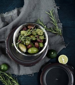 Contenitore Tondo in Acciaio Inox - Flora - 5