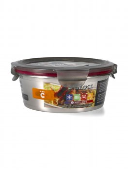 Contenitore Tondo in Acciaio Inox - Flora - 1