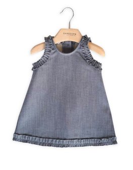 Vestito Bimba a Grembiule - Jeans Blu - 1