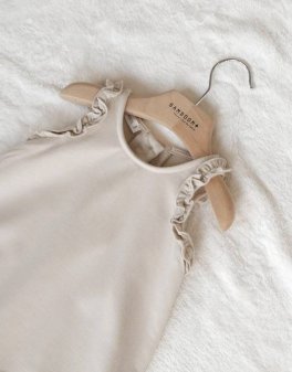 Vestito Bimba a Grembiule - Sand - 3