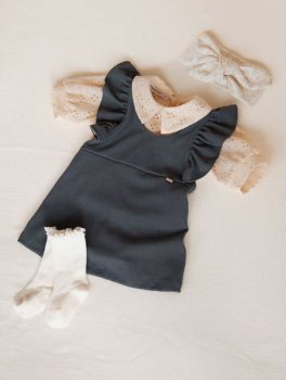 Vestito Salopette Bimba - Blu - 2