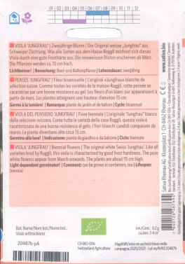 Semi di Viola Del Pensiero - Jungfrau - 2