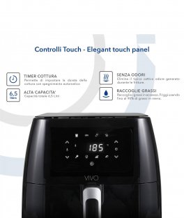 Vivo Air Fryer Multicooker - Friggitrice ad Aria Nero - 3