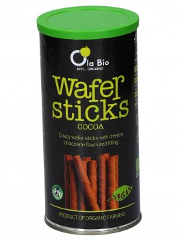 Wafer Sticks Vegan Croccanti Ripieni di Cacao Bio - 1