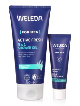 Weleda Routine Uomo Doccia Active Fresh e Crema Idratante - 2
