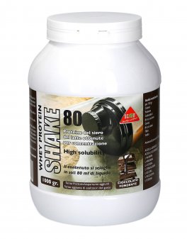 Whey Protein Shake 80 - Proteine del Siero del Latte Isolate - Cioccolato Fondente - 1
